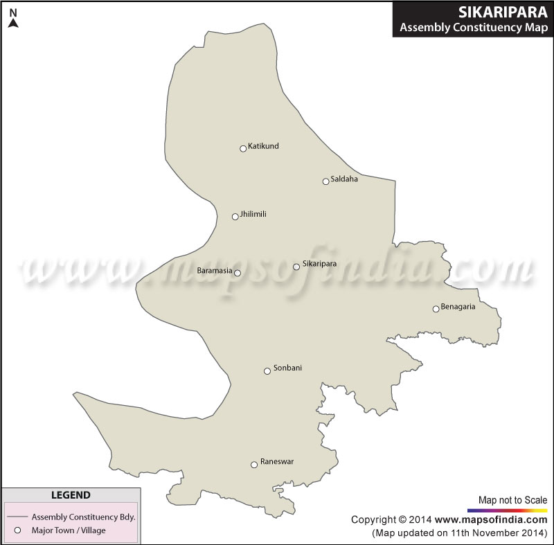 Map of Sikaripara Assembly Constituency