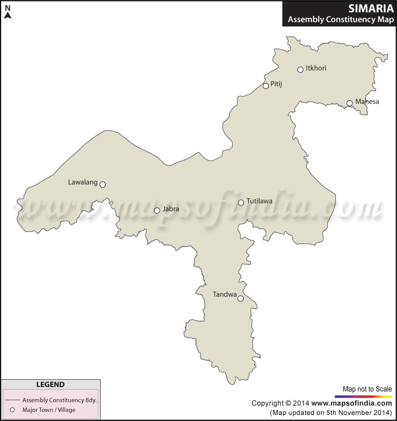 Map of Simaria Assembly Constituency