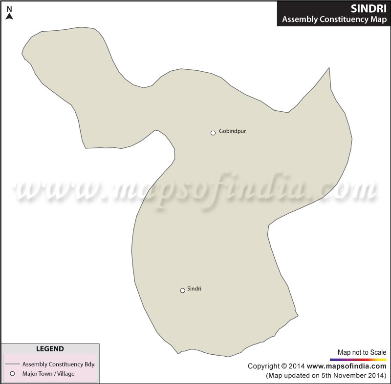 Map of Sindri Assembly Constituency