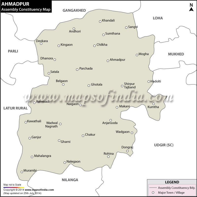 Ahmadpur Assembly Constituency Map
