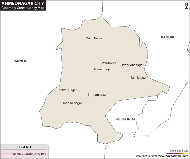Ahmednagar City Assembly Constituency Map