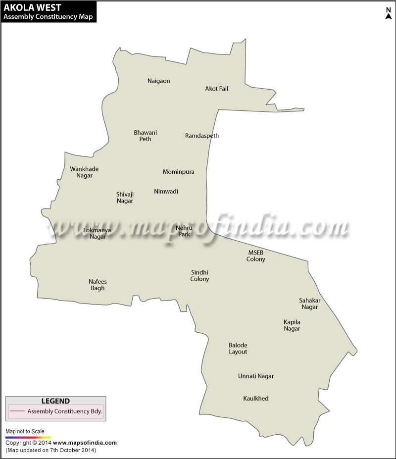 Akola West Assembly Constituency Map