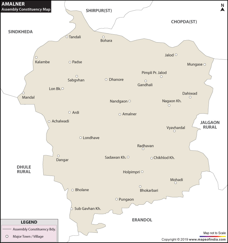 Amalner Assembly Constituency Map