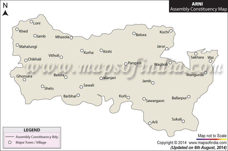 Arni Assembly Constituency Map