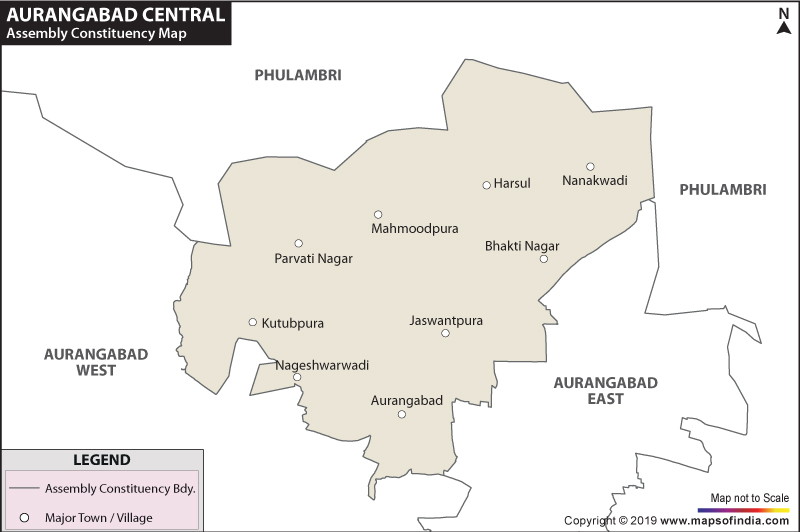 Aurangabad Central Assembly Constituency Map