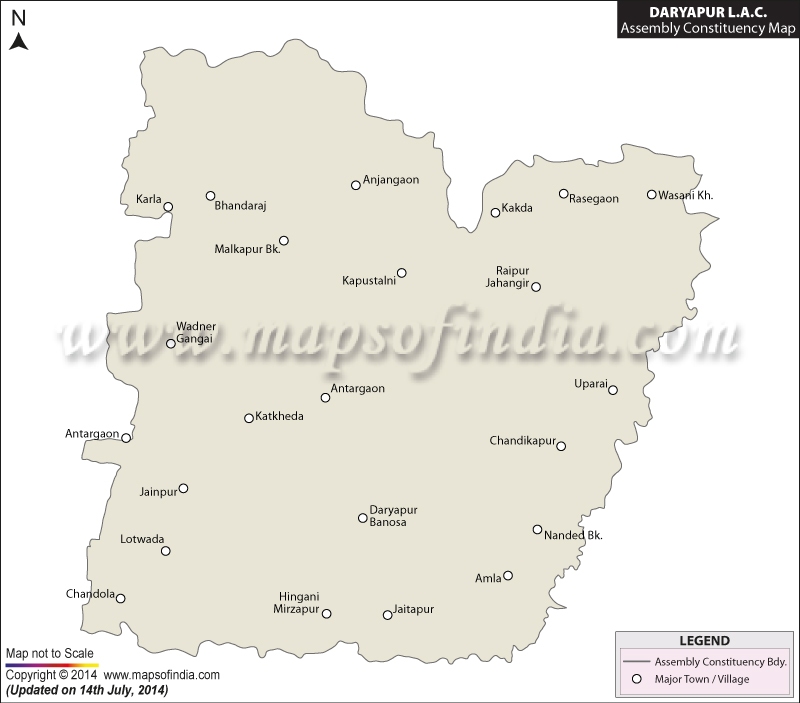 Daryapur Assembly Constituency Map