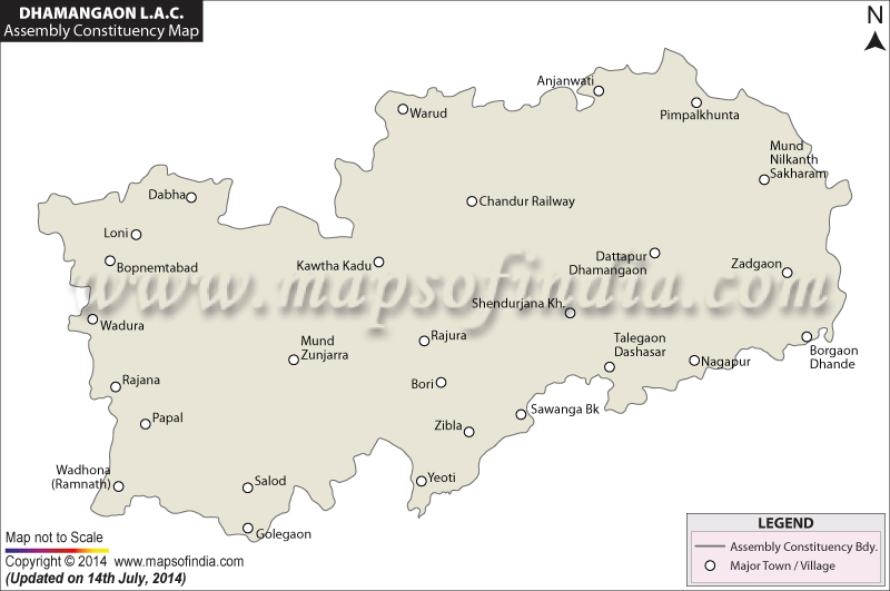 Dhamangaon Railway Assembly Constituency Map
