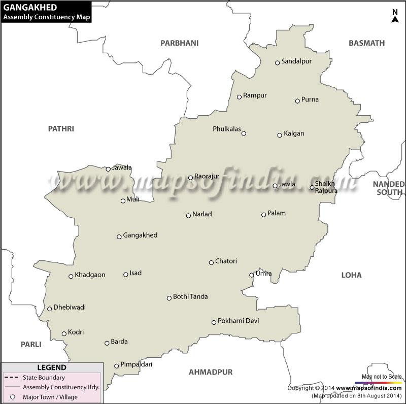 Gangakhed Assembly Constituency Map