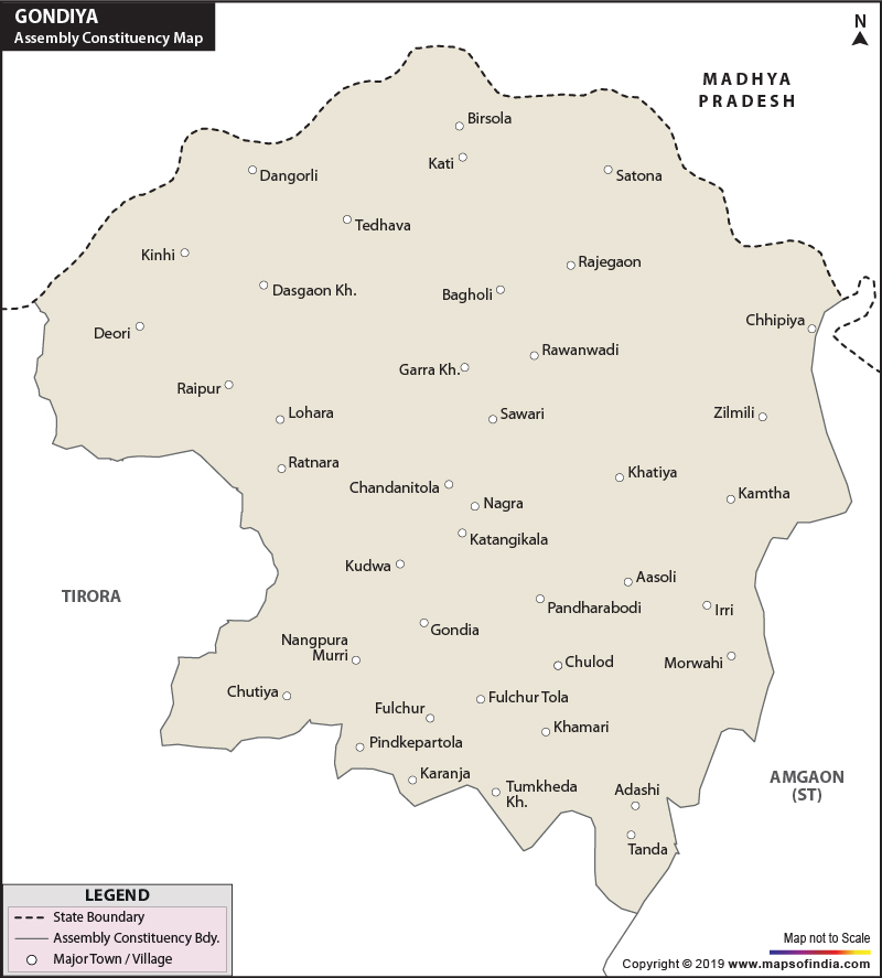 Gondia Assembly Constituency Map