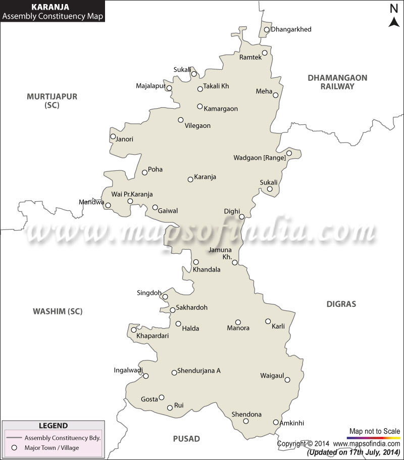 Karanja Assembly Constituency Map