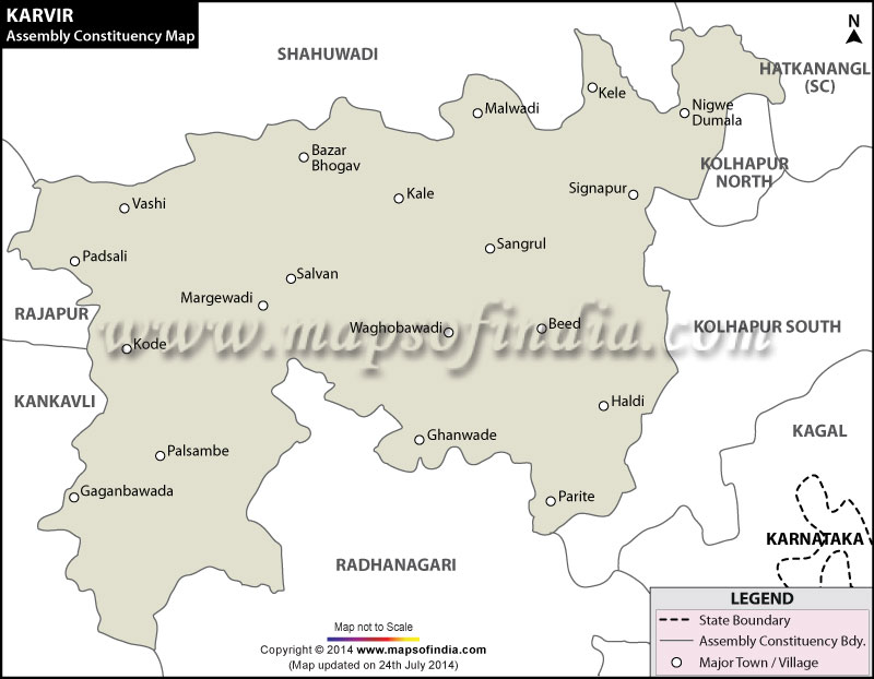 Karvir Assembly Constituency Map