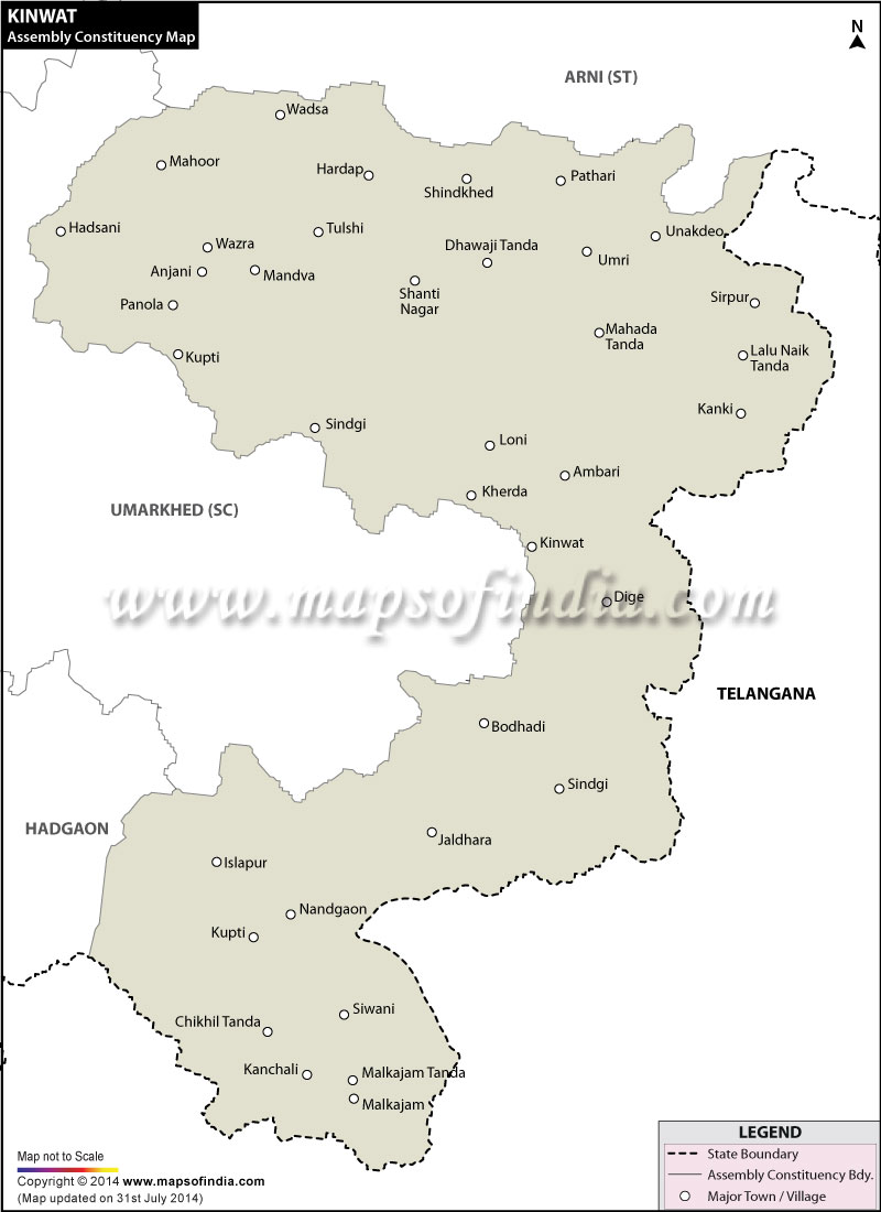 Kinwat Assembly Constituency Map