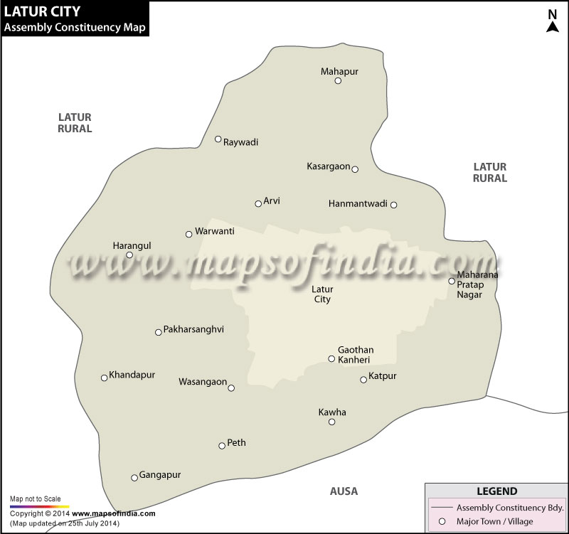 Latur City Assembly Constituency Map