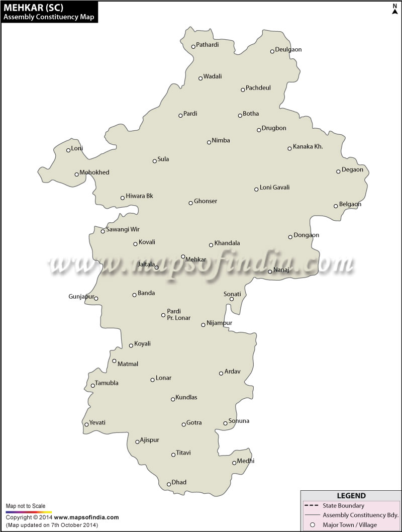 Mehkar Assembly Constituency Map