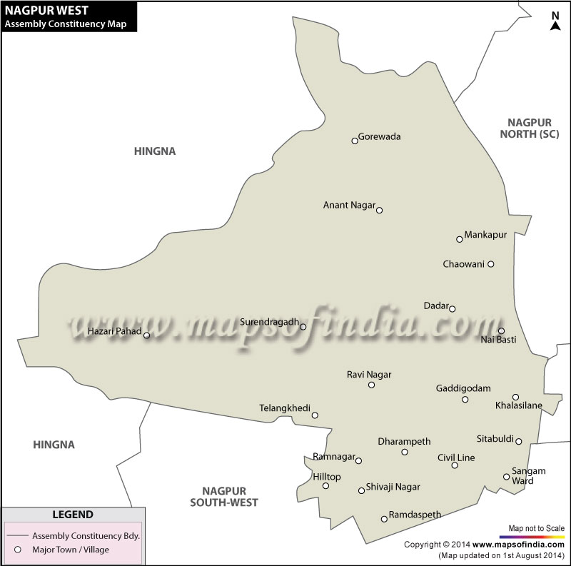 Nagpur West Assembly Constituency Map