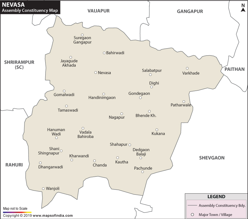 Nevasa Assembly Constituency Map