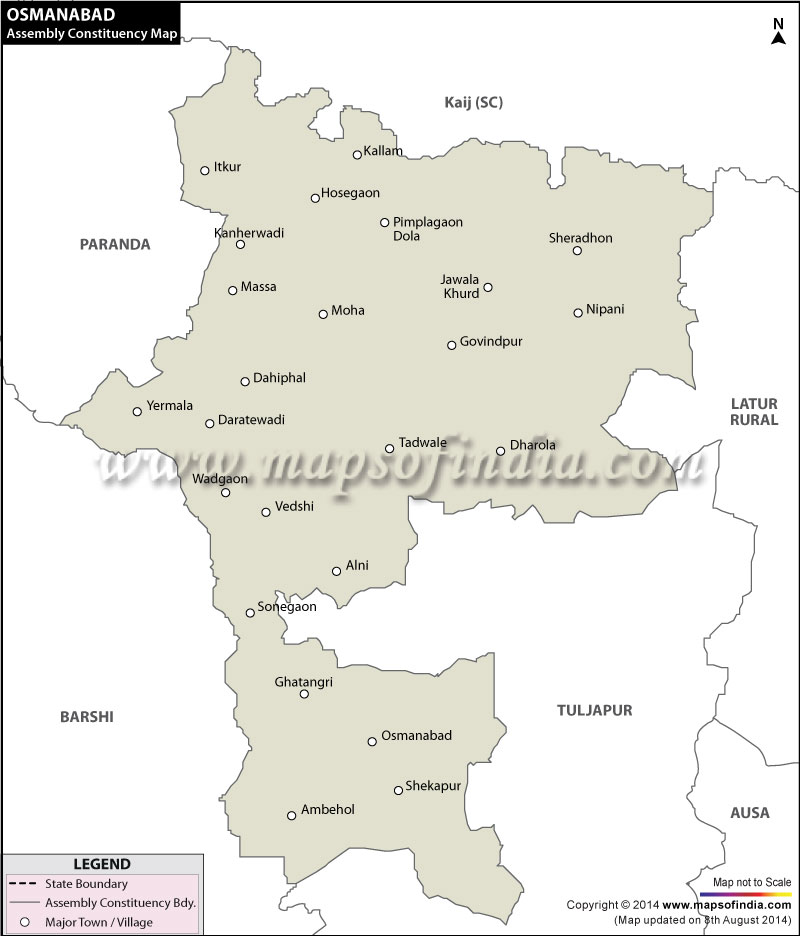 Osmanabad Assembly Constituency Map