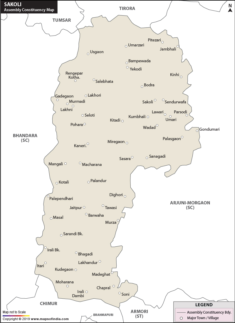 Sakoli Assembly Constituency Map