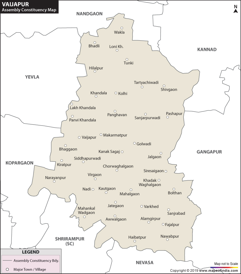 Vaijapur Assembly Constituency Map