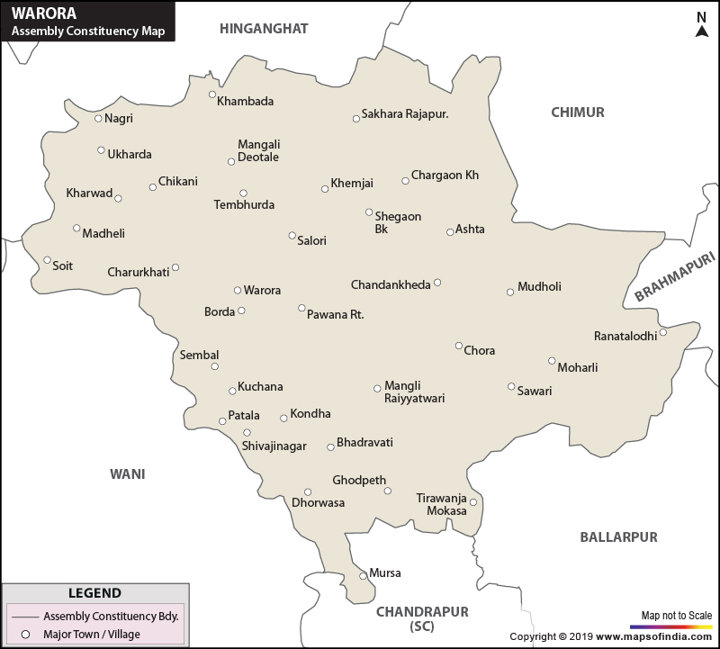 Warora Assembly Constituency Map