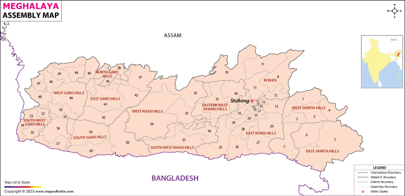 Meghalaya Assembly Constituency Map