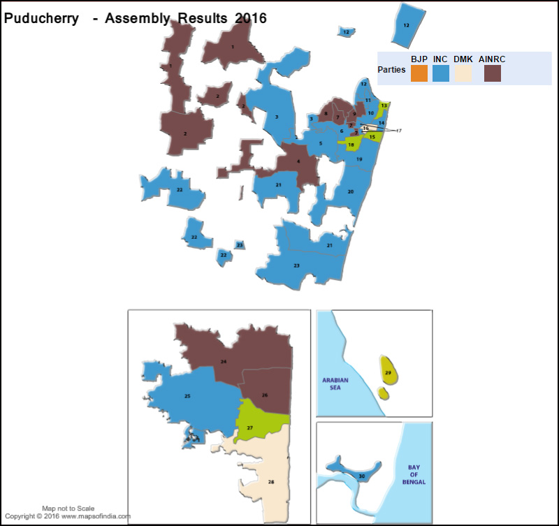 Pondicherry Assembly Election Results 2016