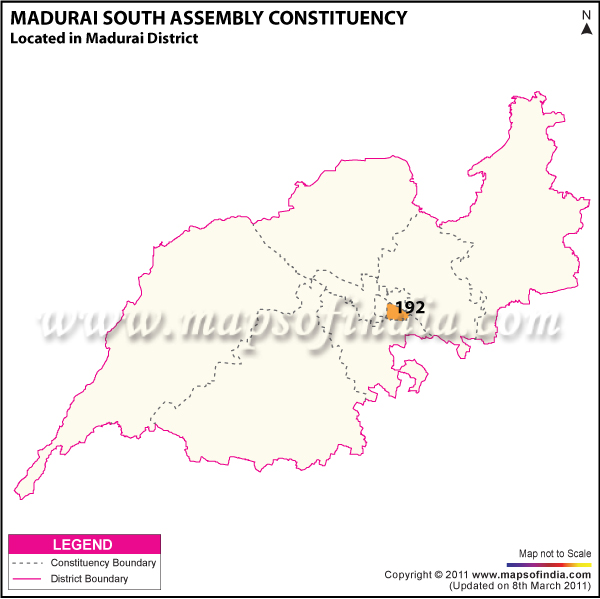 Madurai South Assembly Constituency Map