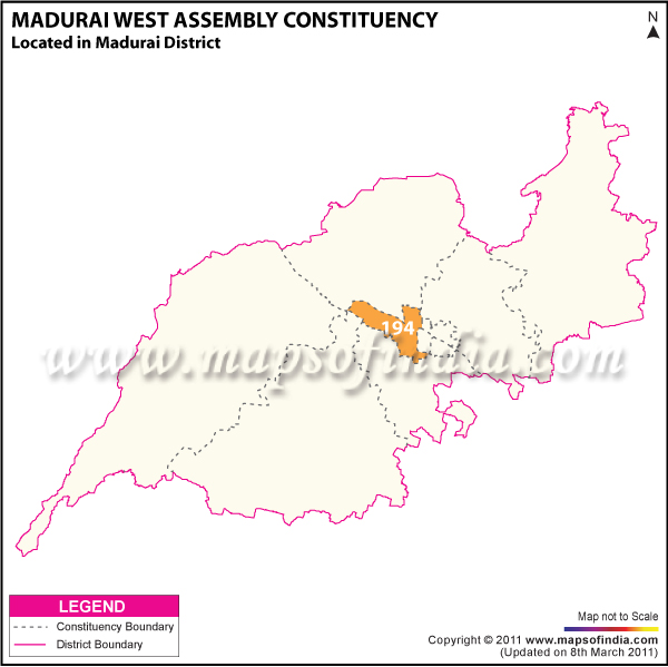 Madurai West Assembly Constituency Map