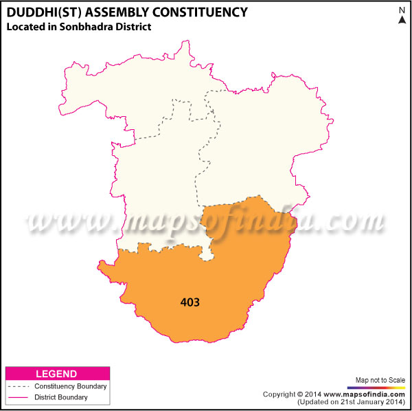 Assembly Constituency Map of Duddhi (SC) Assembly Constituency Map of Duddhi (SC)