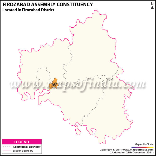Firozabad Assembly Constituency Map, Firozabad Election 2017 Results