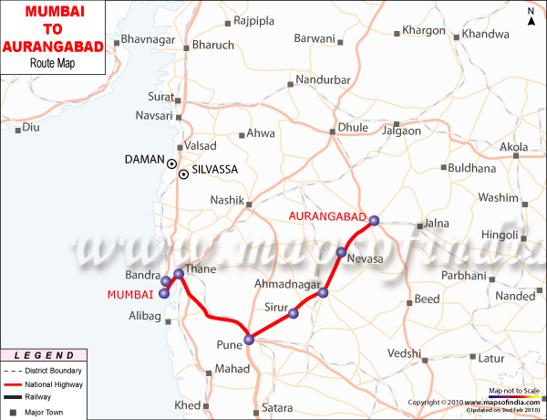 Mumbai Aurangabad Route Map