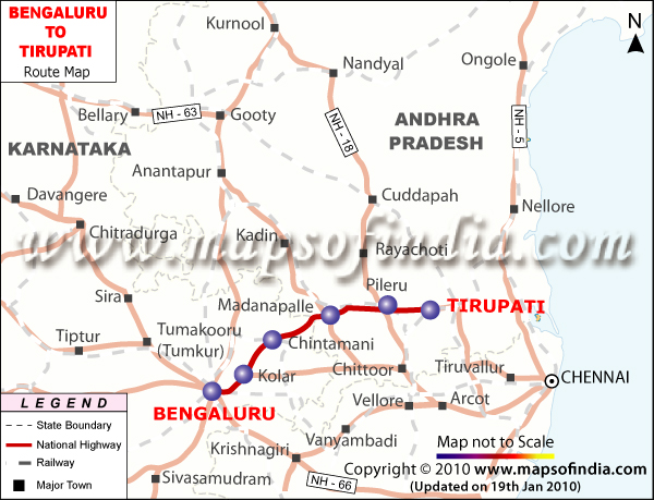 Bengaluru To Tirupati Route Map 