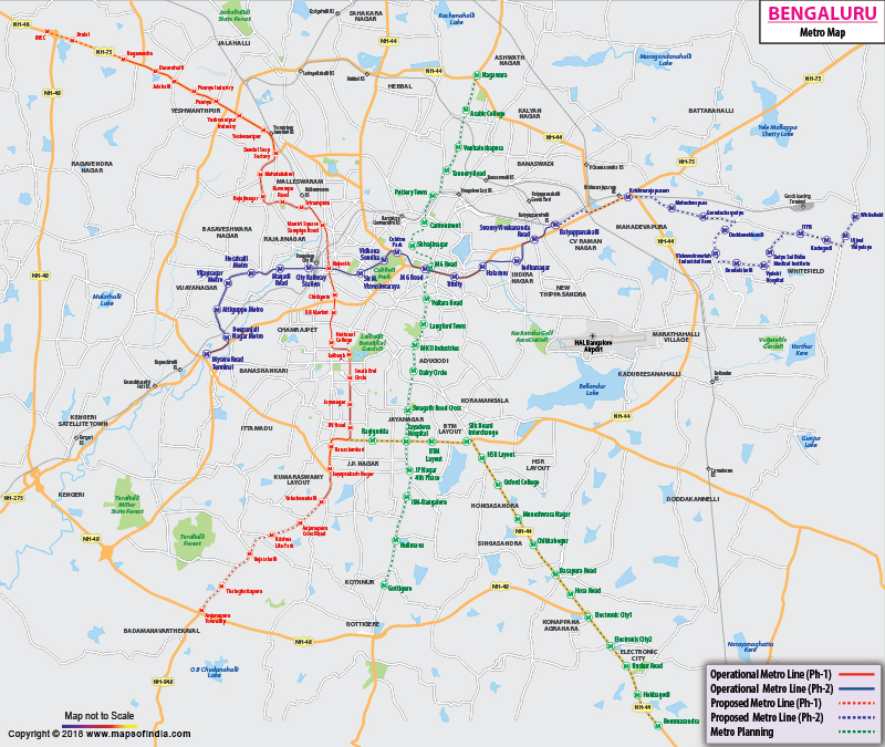 Namma Metro Route Map Phase 2