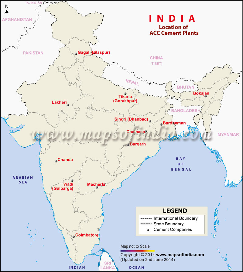 Map of ACC Cement Plants