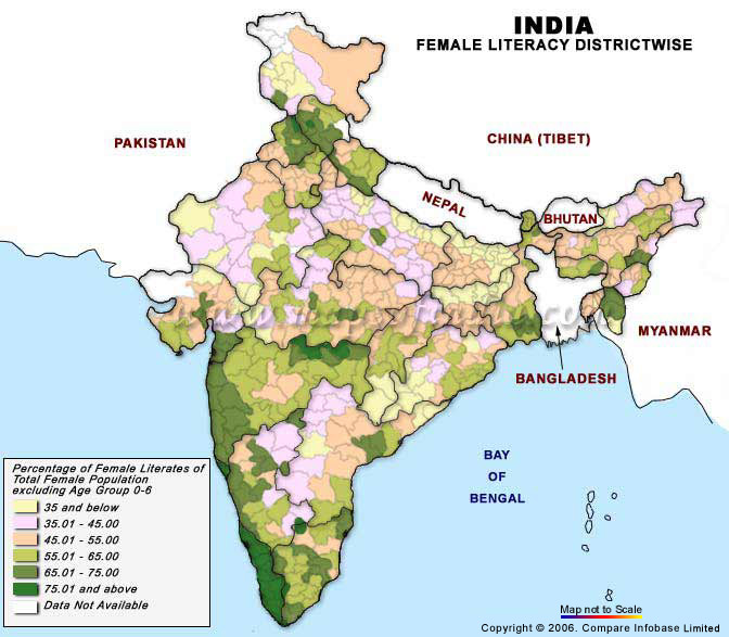 Female Literacy Rate In India 2001