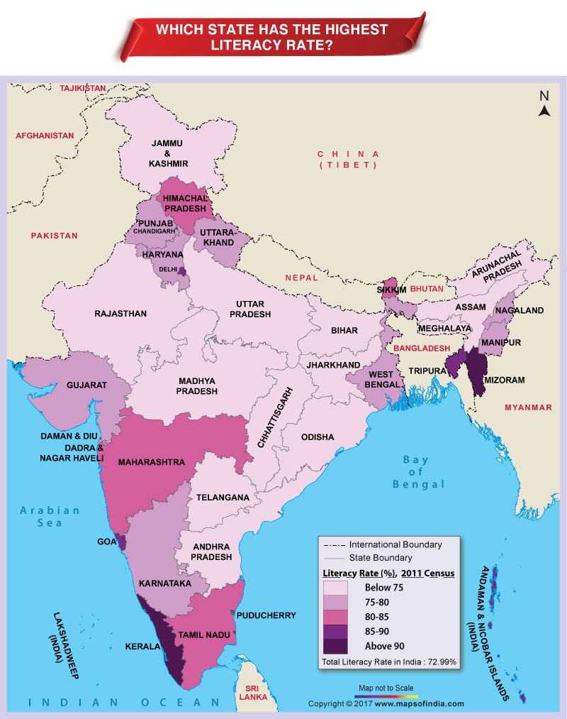 Literacy Rate In India Which State Has The Highest Literacy Rate