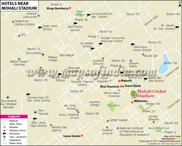 Hotels Near Punjab Cricket Stadium