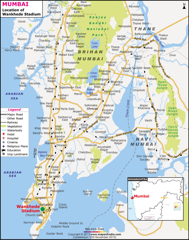 Wankhede Stadium Location Map