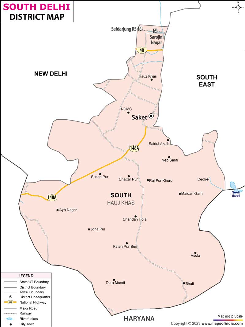 South Delhi Map