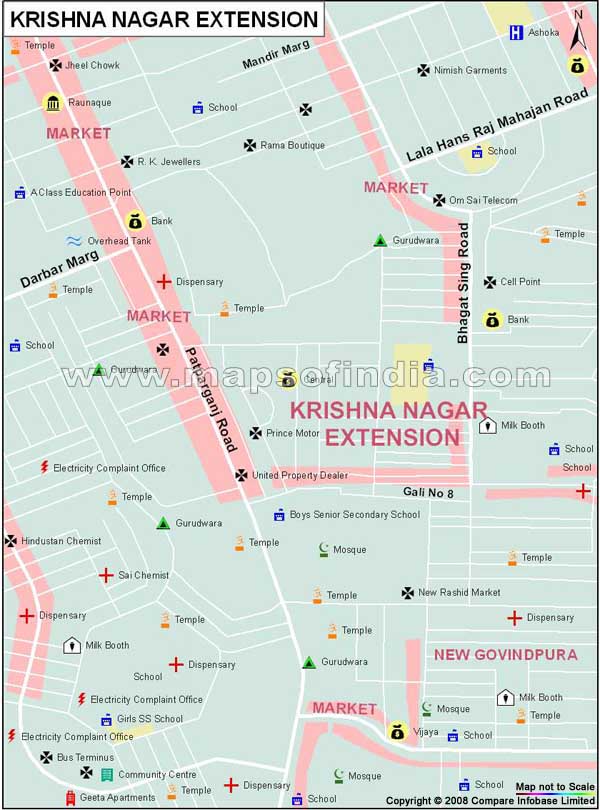 Krishna Nagar Extension Map