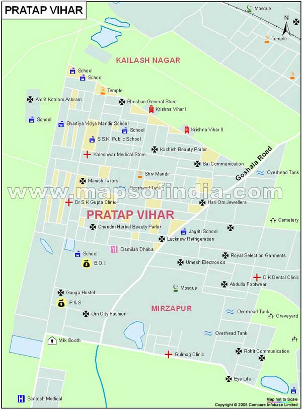 Pratap vihar Locality Map, Ghaziabad