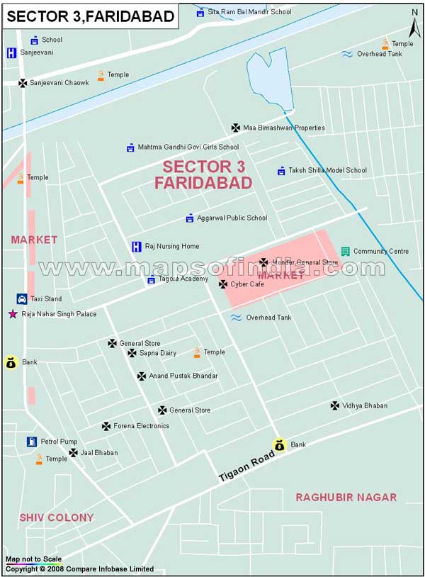 Sector 3 Locality Map, Faridabad