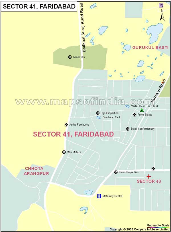Sector 41 Locality Map, Faridabad