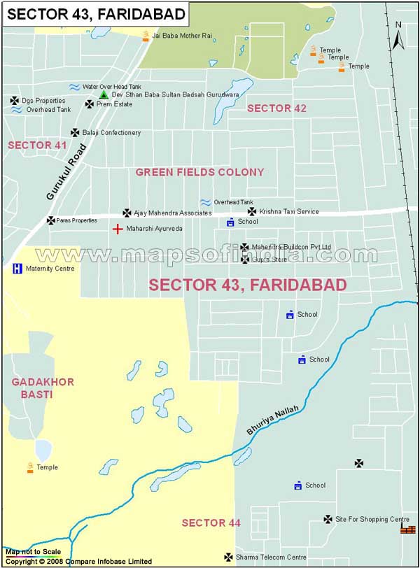 Sector 43 Faridabad Map