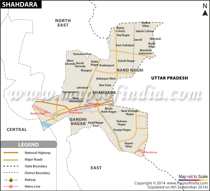 Shahdara Map