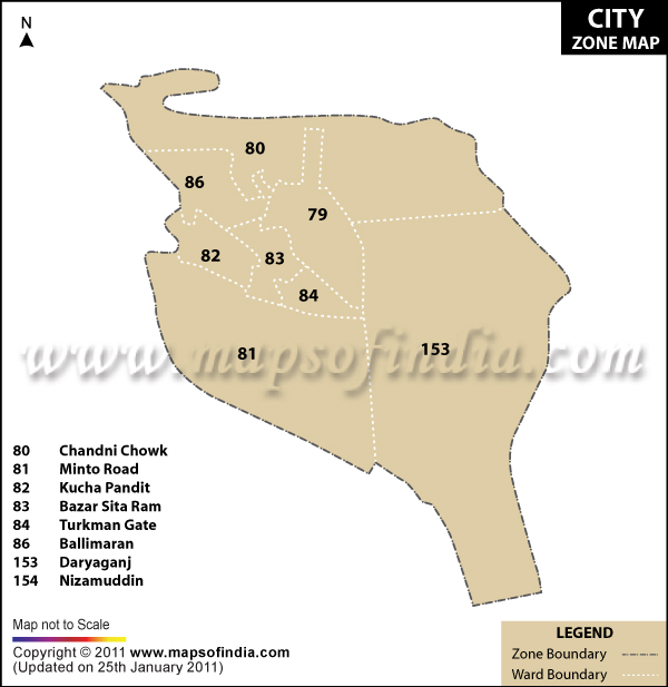 Delhi City Zone Map
