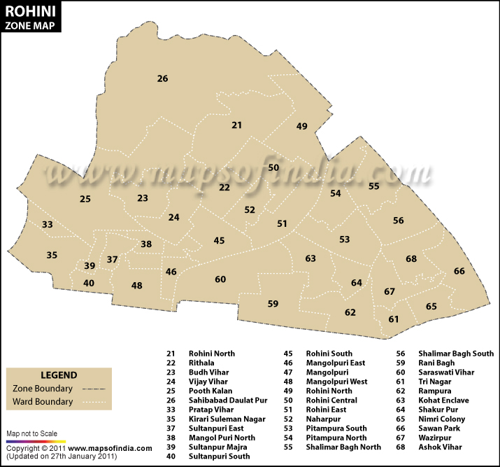 Rohini Zone Map