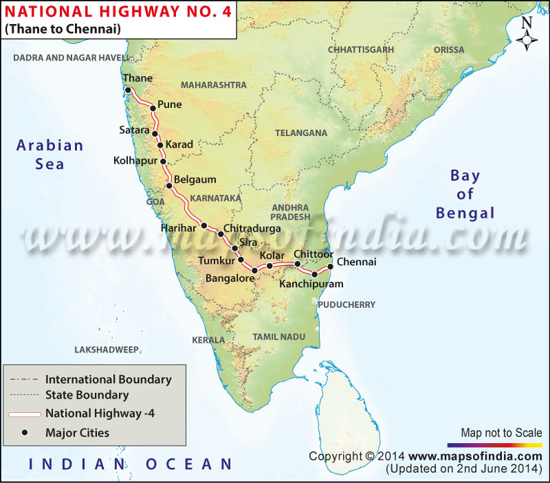 NH 4 Driving Directions Map