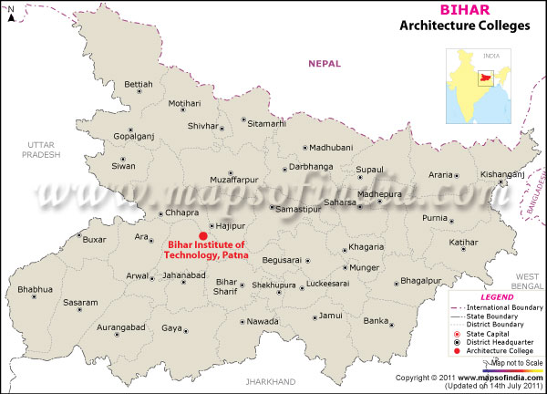 Map of Bihar Architecture Colleges