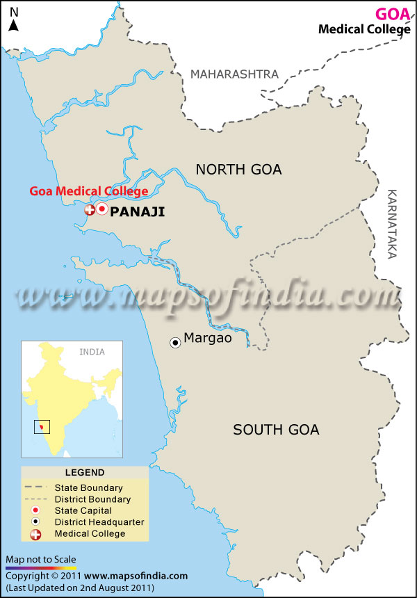 Map of Goa Medical Colleges